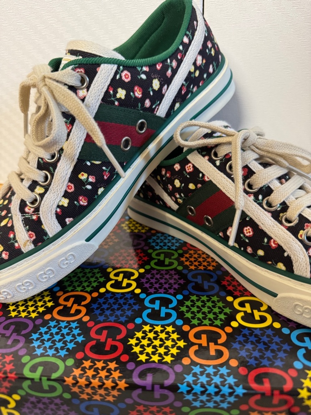 Gucci Liberty 1977 Tennis Floral Sneakers - Picture 10 of 11